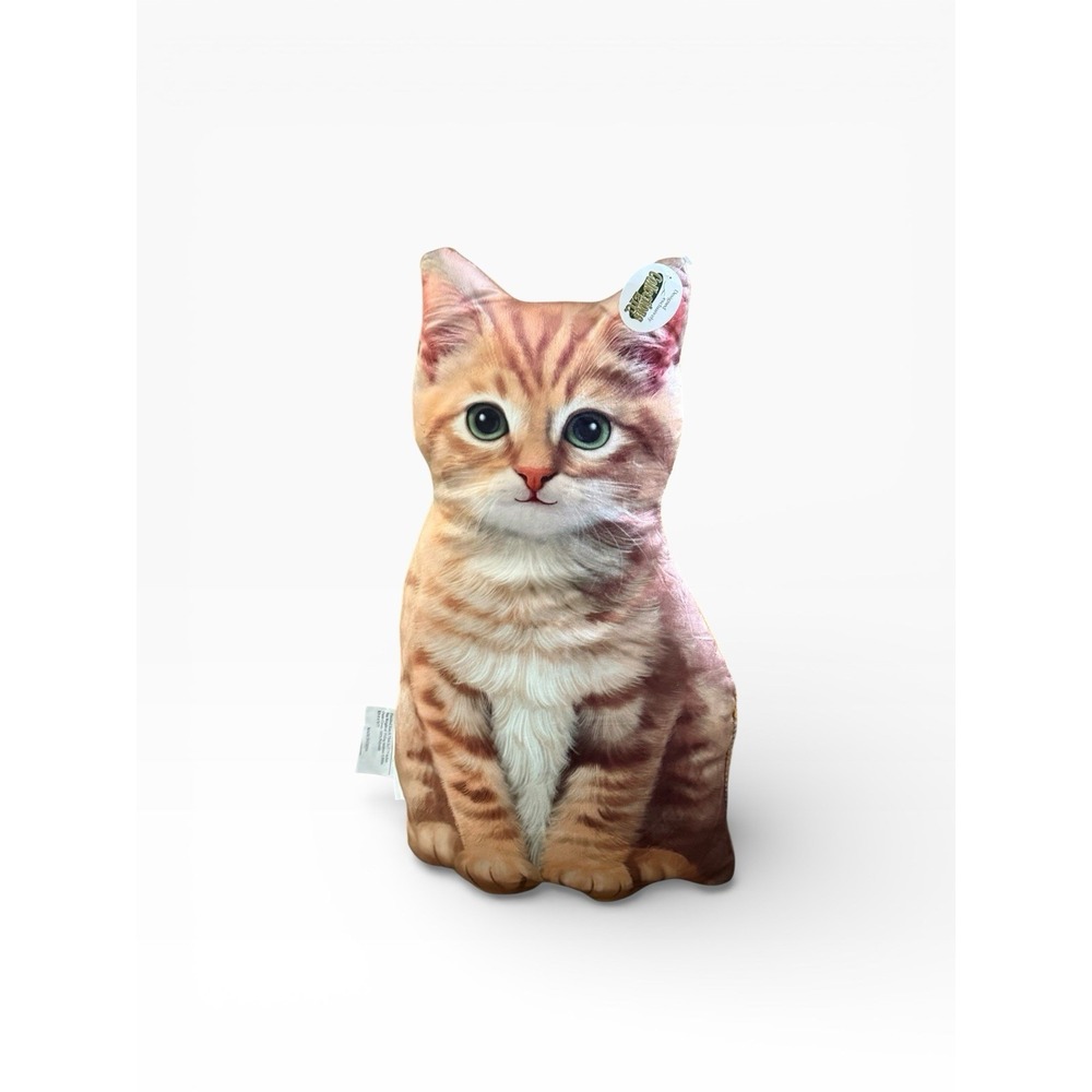 Realistic Orange Kitty Cat Green Eyes Seasonal 4 Bow Ties Throw Pillow‎ Decor
